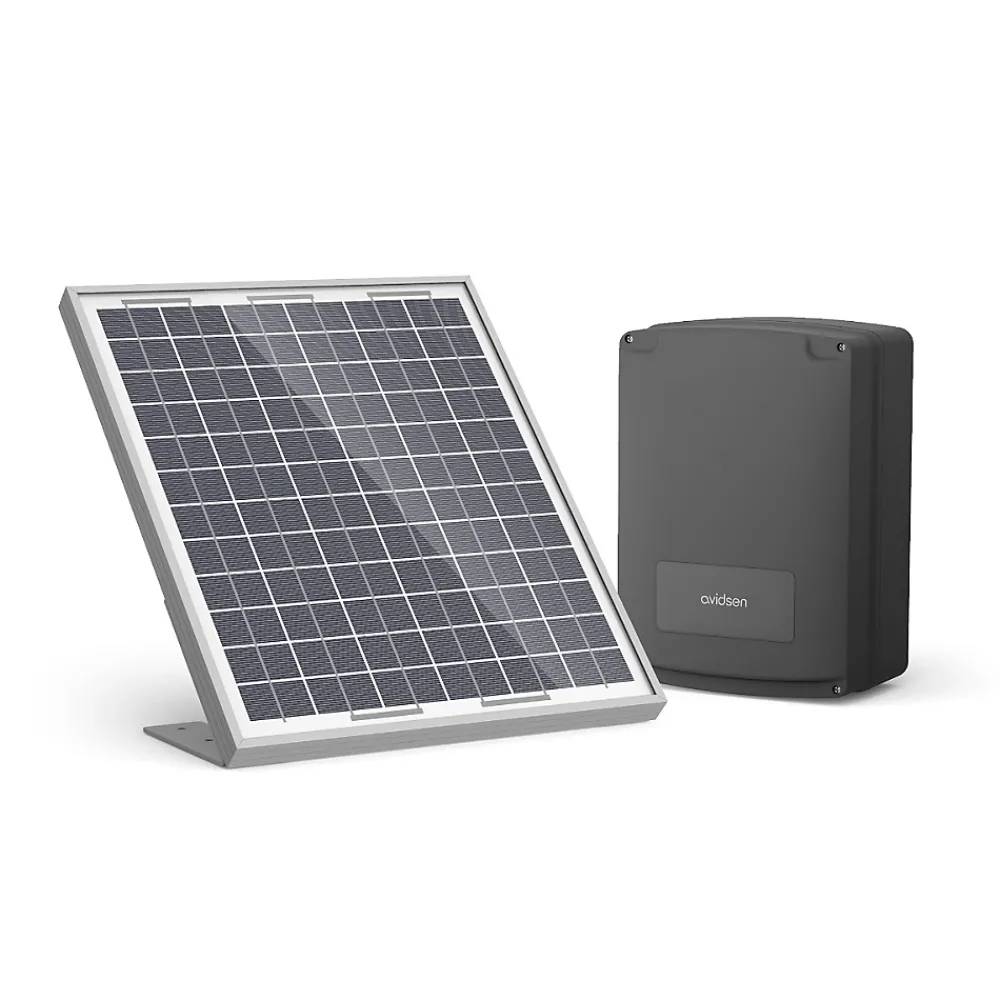 Avidsen Motorisation solaire pour portail coulissant Zenia SE + 2 télécommandes supplémantaires (3 en tout) -