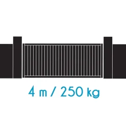 Avidsen Motorisation solaire pour portail coulissant Zenia SE + 2 télécommandes supplémantaires (3 en tout) -