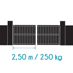 Avidsen Motorisation De Portail-Motorisation Solaire pour portail battants ORANE SE+ Digicode + 2 télécommandes supplémentaires (3 en tout)