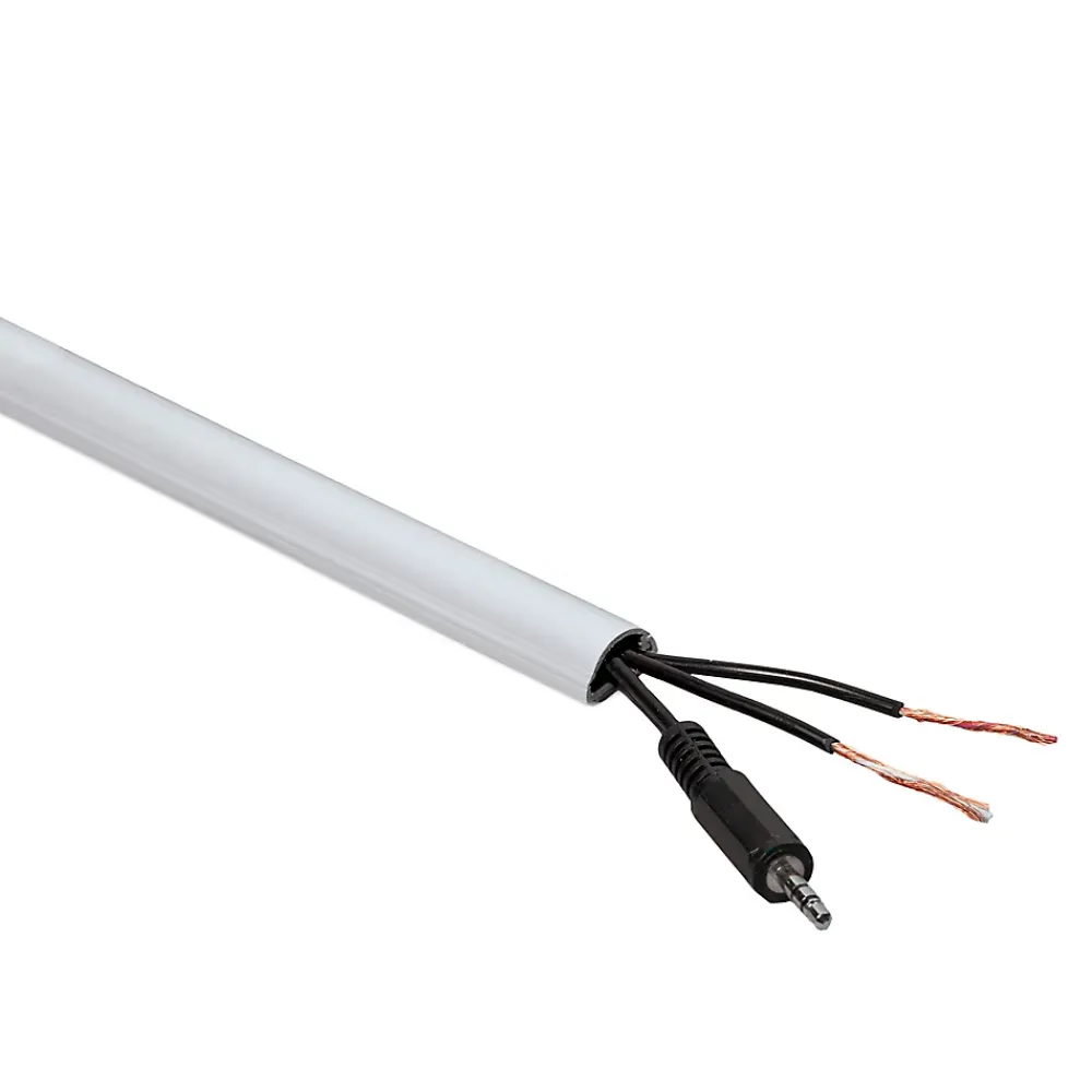 D-Line Moulure décorative demi-circulaire 16x08 mm blanche 2 m
