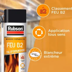 Rubson Mousse Expansive-Mousse expansive Feu B2 aérosol 500ml