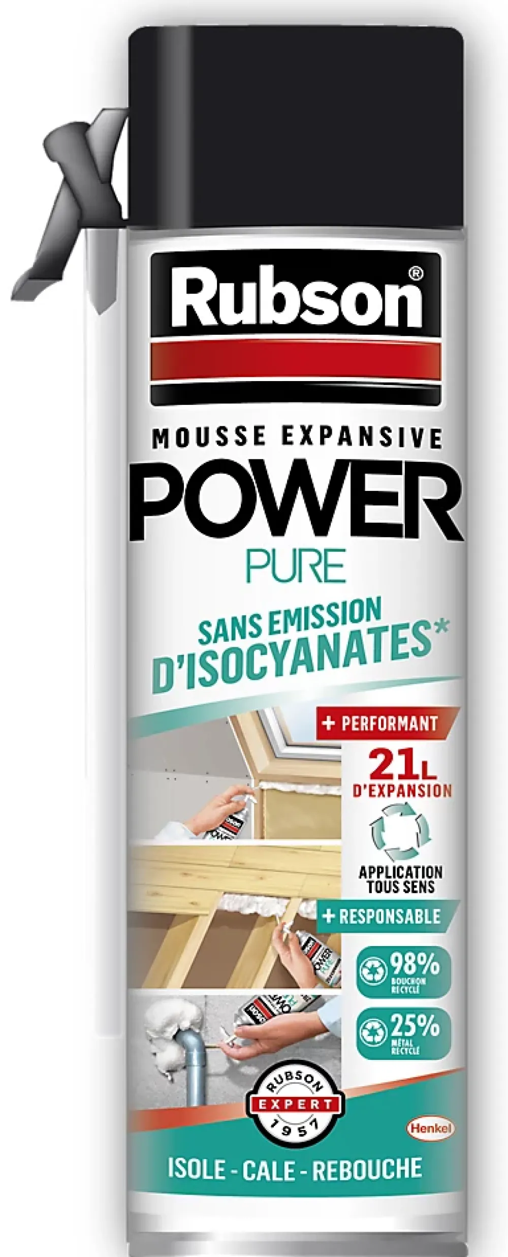 Rubson Mousse Expansive-Mousse Expansive Power Pure Aérosol, 21L