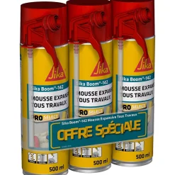Sika Mousse Expansive-Mousse polyuréthane expansive tous travaux Boom 142 - 500ml vendue par 3 pièces
