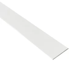 Homewell Méplat alu (24mm x 1,45mm x 1000 mm, Laqué Blanc)