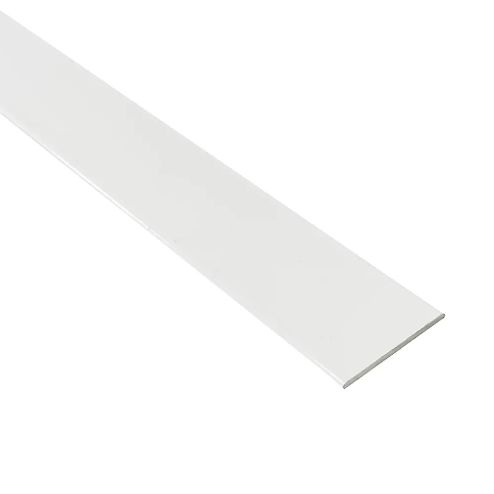 Homewell Méplat alu (24mm x 1,45mm x 1500 mm, Laqué Blanc)