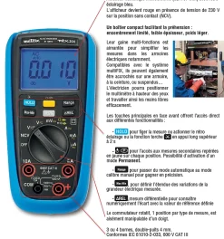 Multimetrix Multimètre TRMS 4000 points AC/DC - MTX 202Z Metrix