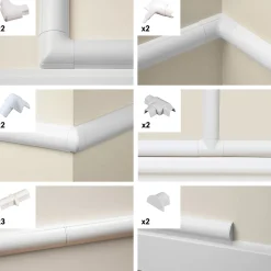 D-Line Multi-pack d'accessoires pour goulotte blanche 16 x 8 mm