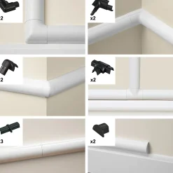 D-Line Multi-pack d'accessoires pour goulotte noire 30 x 15 mm