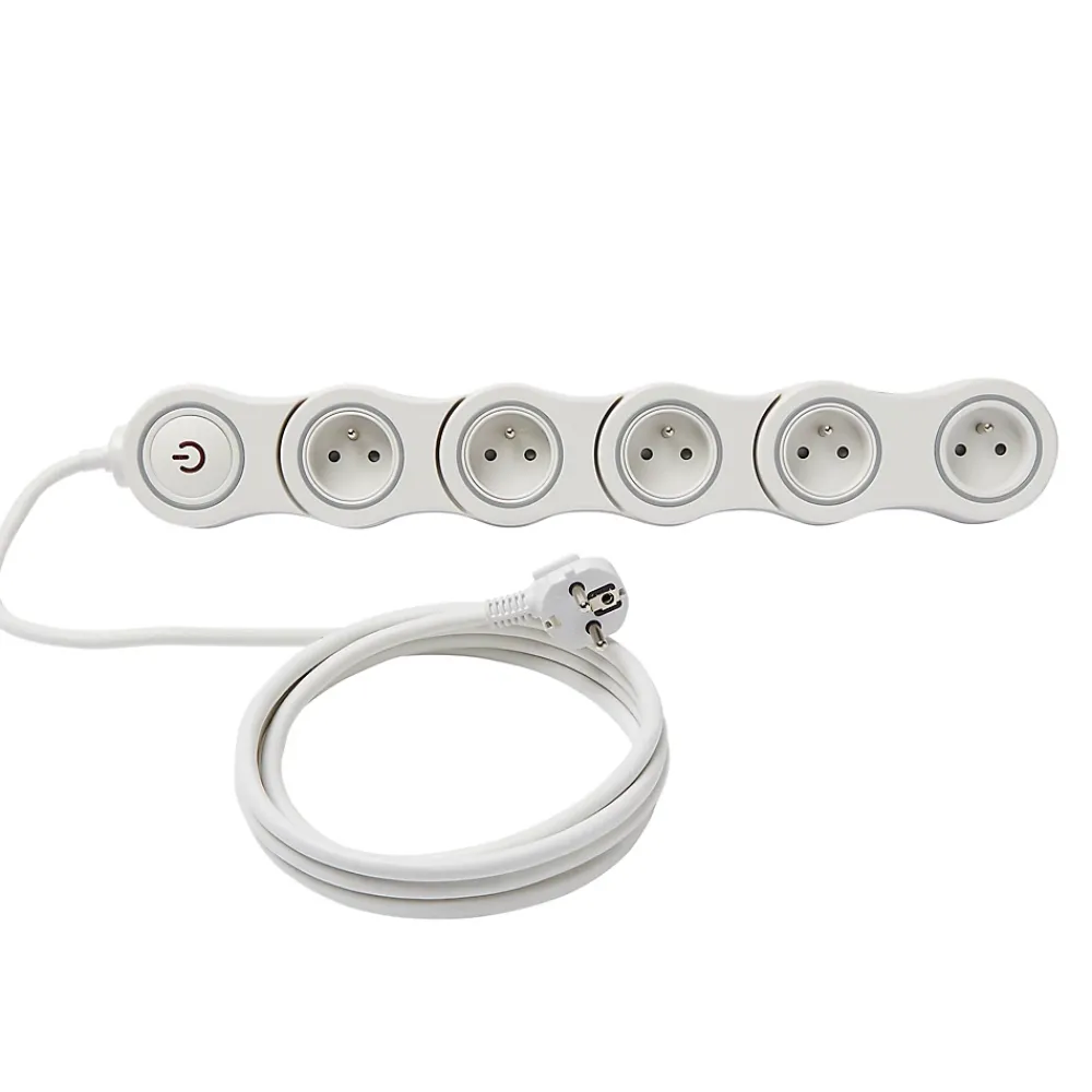 Diall Multiprise-Multiprise avec interrupteur 5 prises modulable 2m