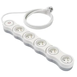 Diall Multiprise-Multiprise avec interrupteur 5 prises modulable 2m