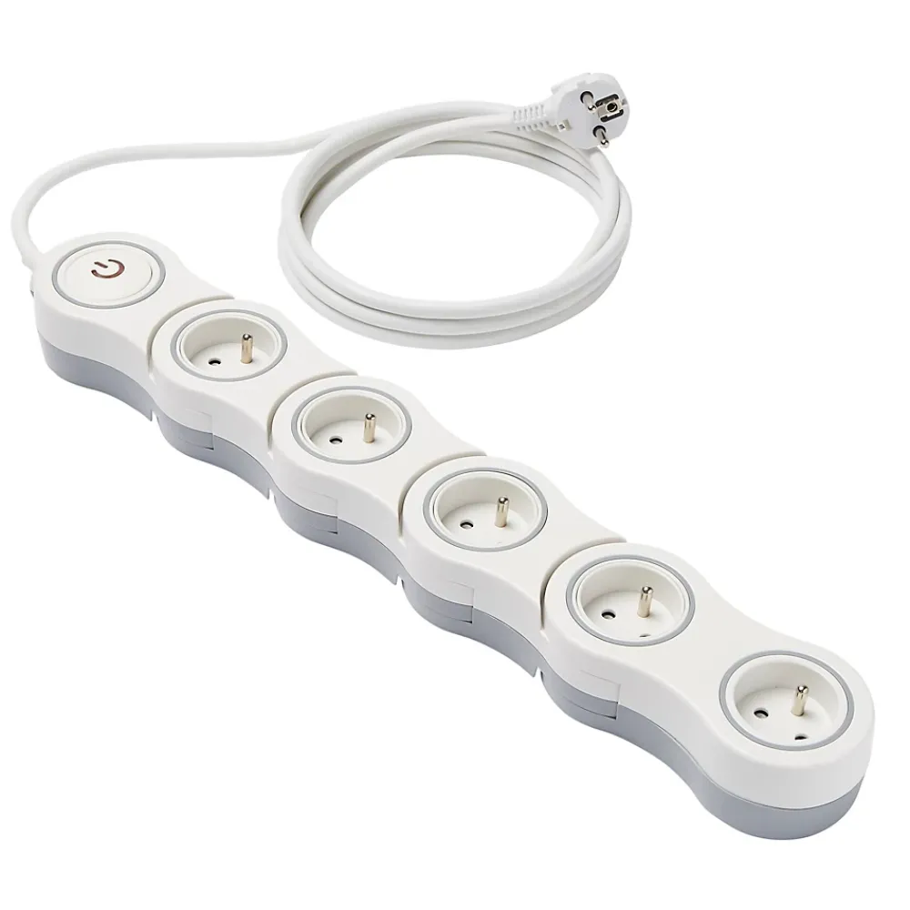Diall Multiprise-Multiprise avec interrupteur 5 prises modulable 2m