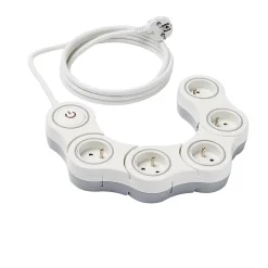 Diall Multiprise-Multiprise avec interrupteur 5 prises modulable 2m