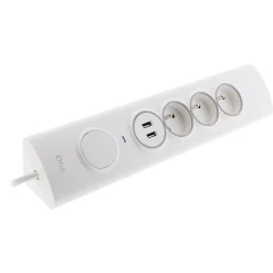 Otio Multiprise-Multiprise d'angle parafoudre 3 prises + 2 USB