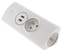 Otio Multiprise-Multiprise d'angle 2P 16A + 2 USB à câbler - Blanc -