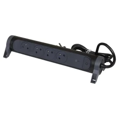 Legrand Multiprise parafoudre avec interrupteur 4 prises noir et gris 1.5 m