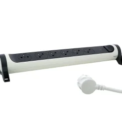 Legrand Multiprise-Multiprise parafoudre 6 prises blanc et gris 1.5 m