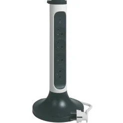 Legrand Multiprise-Multiprise parafoudre 4 prises blanc et gris 2 m