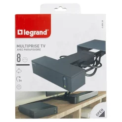 Legrand Multiprise parafoudre 4 prises noir 2 m