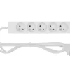 Multiprise 5 prises blanc 1 m 16A 3680W 230 V