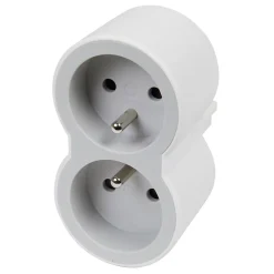 Legrand Multiprise 2 prises blanc et gris