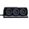 Masterplug Multiprise 6 prises parafoudre USB Diall 2m noir