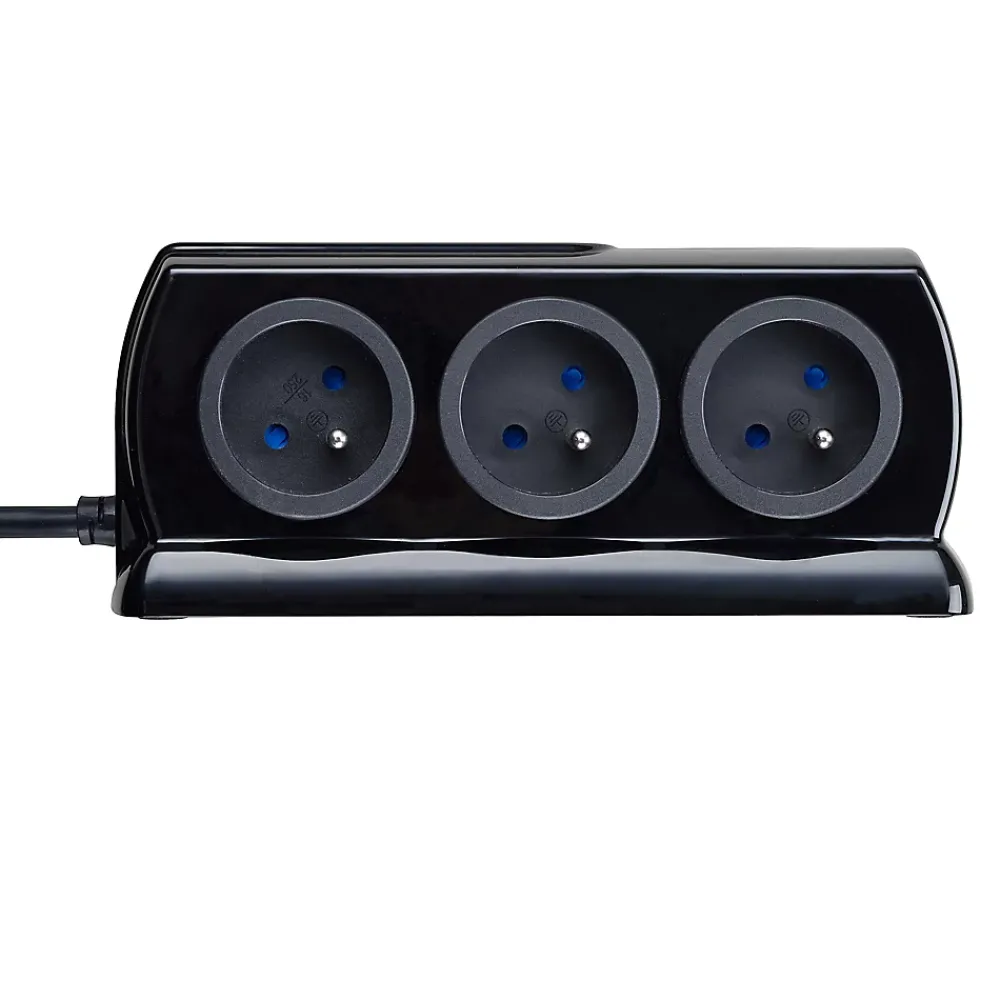 Masterplug Multiprise 6 prises parafoudre USB Diall 2m noir