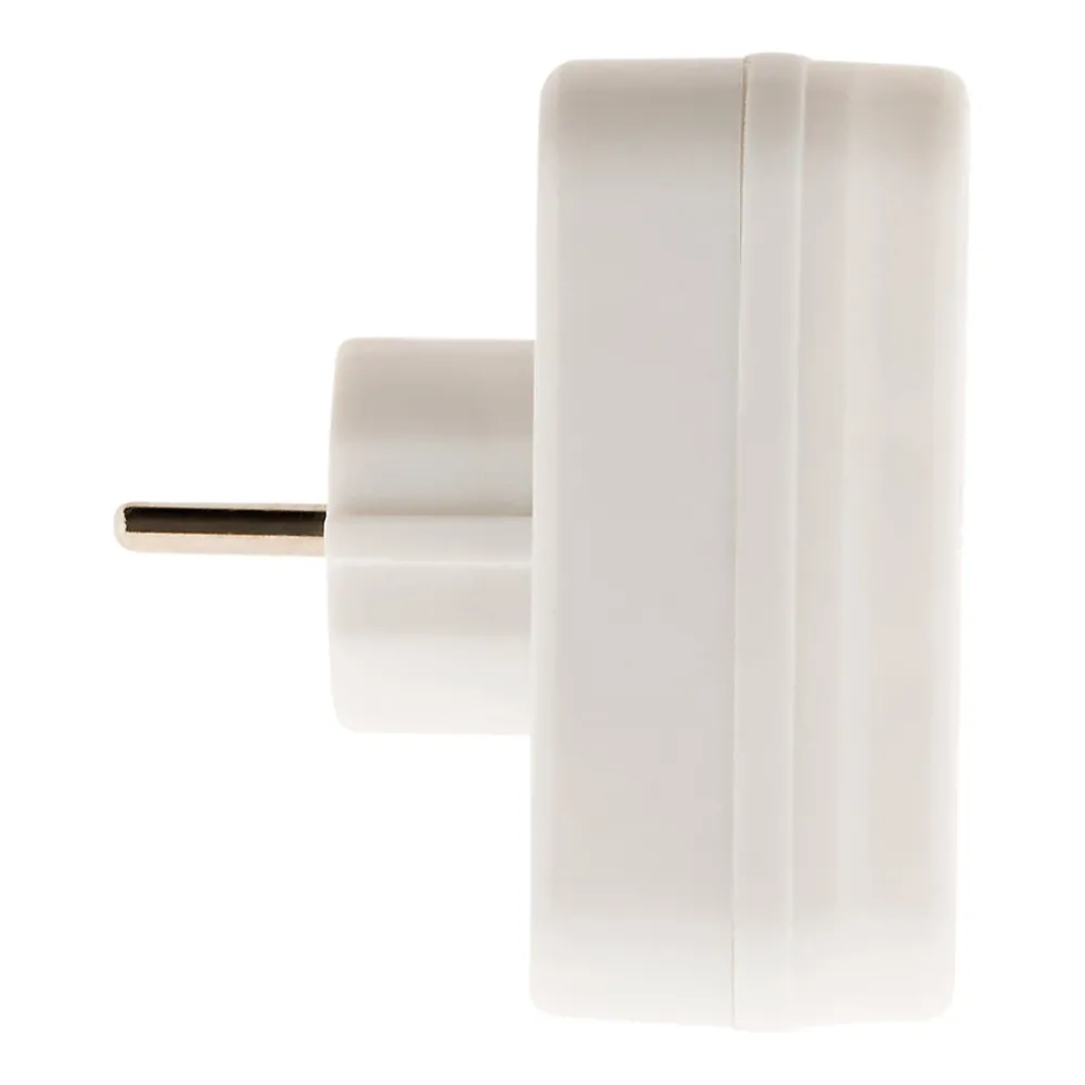 Zenitech Multiprise-Multiprise 4 prises pour façade 4x6A - Blanc -