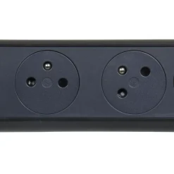 Legrand Multiprise-Multiprise 4 prises rotative à fixer noir et gris