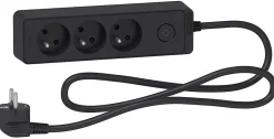 Schneider Electric Multiprise-Multiprise 3 prises Odace anthracite 1.5 m