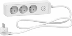Schneider Electric Multiprise 3 prises Odace blanc 1.5 m