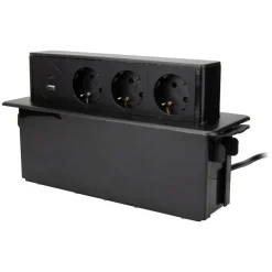 Otio Multiprise-Multiprise 3 prises Schuko + 2USB Zenitech
