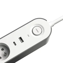 Jacobsen Multiprise-Multiprise 4 prises + 2 USB 1.5 m blanche