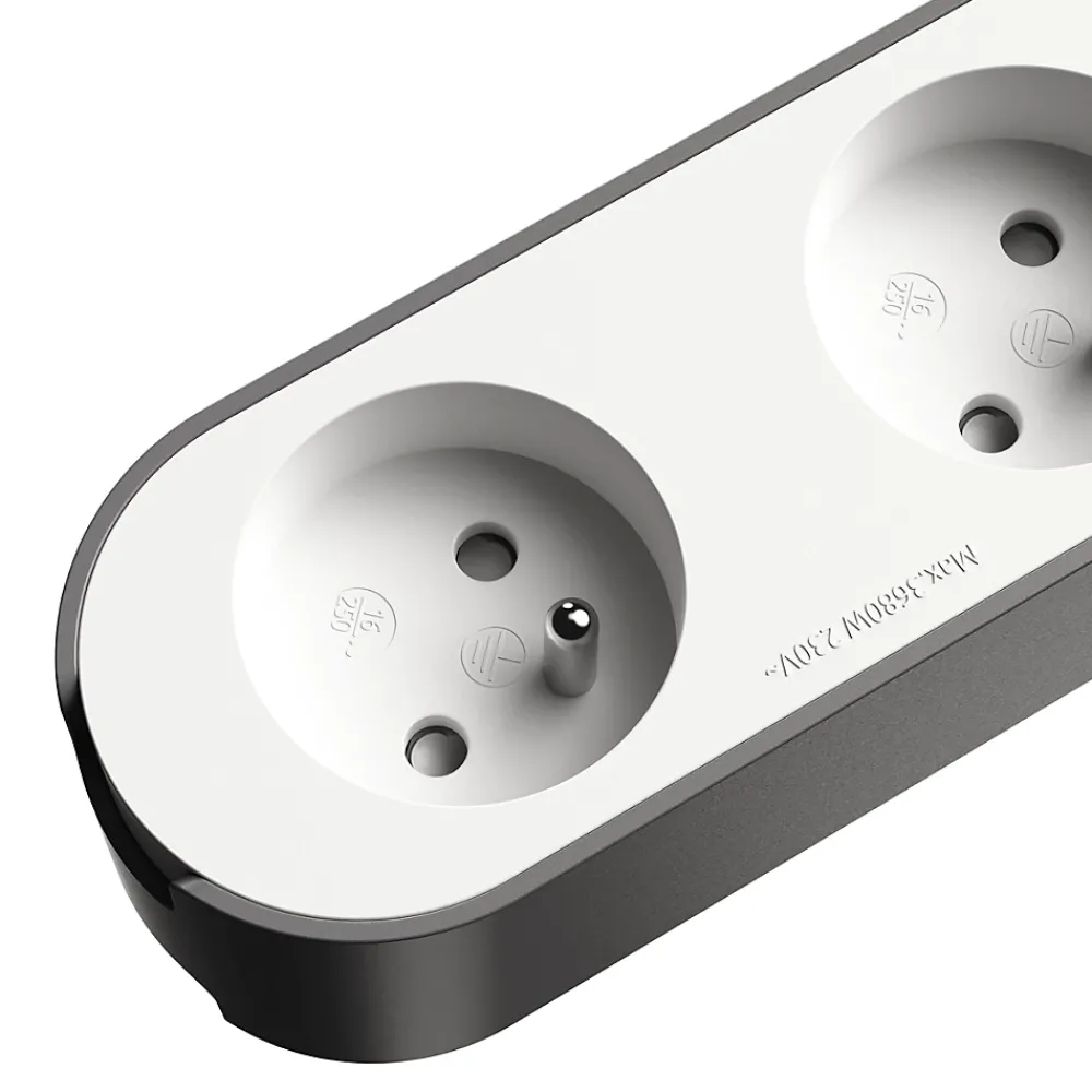 Jacobsen Multiprise-Multiprise 4 prises + 2 USB 1.5 m blanche