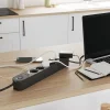 Jacobsen Multiprise-Multiprise 6 prises + 2 USB 1.5 m noire