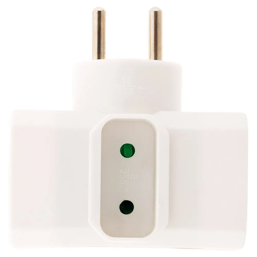 Zenitech Multiprise triplite 2x16A + 1x6A latérale -