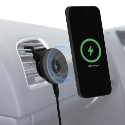 Muvit Support Voiture Magnétique Chargeur MagSafe 15W avec Câble USB-C Noir