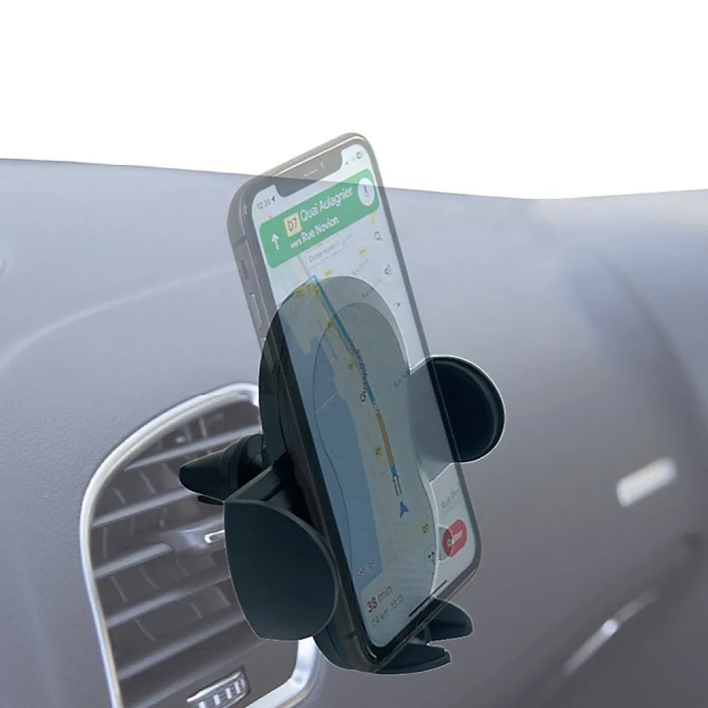 Muvit Accessoire Smartphone Et Tablette-support voiture universel grip avec pince extensible à 100mm noir