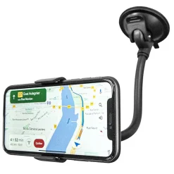 Muvit Accessoire Smartphone Et Tablette-Support Voiture Universel Flex Rotatif à 360 avec Pince Extensible à 100mm Noir