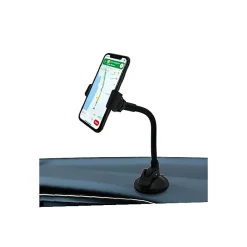 Muvit Accessoire Smartphone Et Tablette-Support Voiture Universel Flex Rotatif à 360 avec Pince Extensible à 100mm Noir