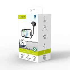 Muvit Accessoire Smartphone Et Tablette-Support Voiture Universel Flex Rotatif à 360 avec Pince Extensible à 100mm Noir
