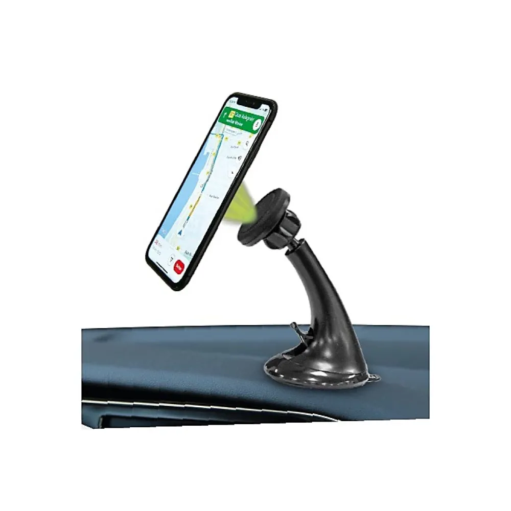 Muvit Support Voiture Universel MAG Pro Magnétique avec Rotule Pivotable Noir