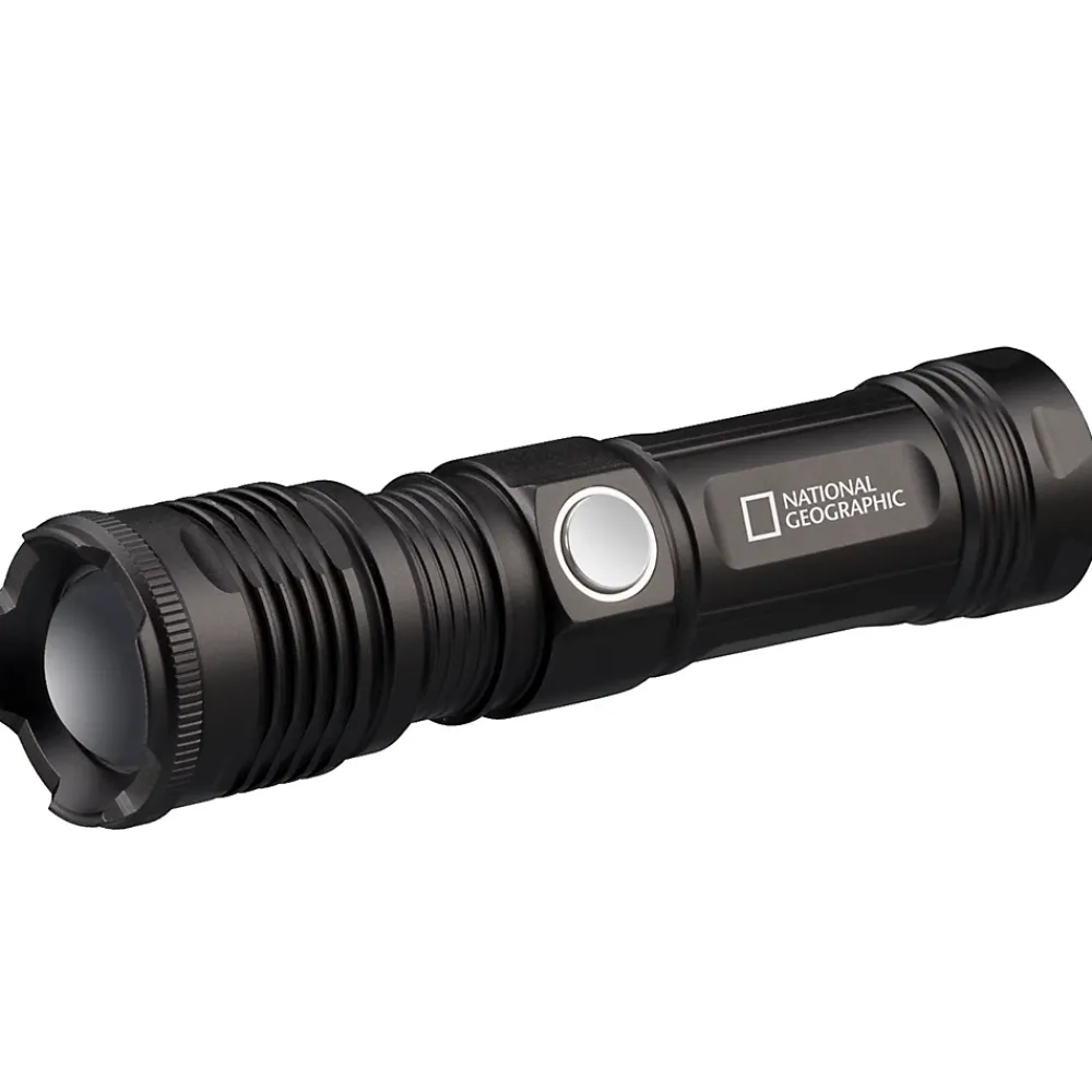 National Geographic Lampe torche LED 1000lm Zoom Focus batterie USB aimant extérieur camping