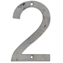 Chapuis Chiffre Et Lettre Pour Maison-N° de maison - marquage 2 - en acier - couleur gris - à visser - hauteur 12 cm - CPA2