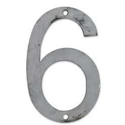Chapuis N° de maison - marquage 6 - en acier - couleur gris - à visser - hauteur 6 cm - CPAP6