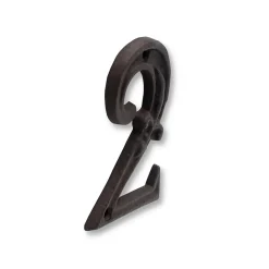 Jean Chapuis Ets N° de maison - marquage 2 - en fonte - couleur marron - à visser - hauteur 12 cm - Chapuis CFR2