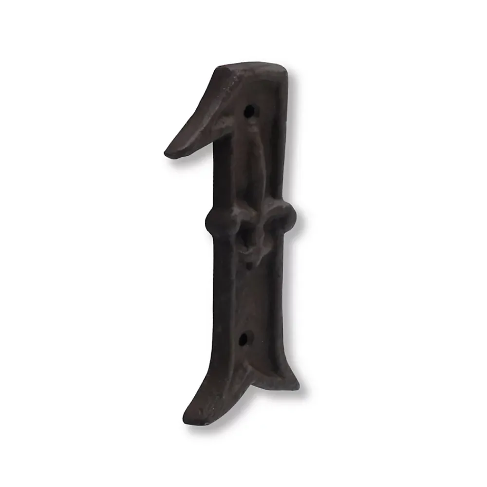 Jean Chapuis Ets Chiffre Et Lettre Pour Maison-N° de maison - marquage 1 - en fonte - couleur marron - à visser - hauteur 12 cm - Chapuis CFR1