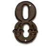 Chapuis Chiffre Et Lettre Pour Maison-N° de maison - marquage 8 - en fonte - couleur marron - à visser - hauteur 12 cm - DB62-8