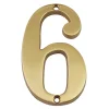 Chapuis Chiffre Et Lettre Pour Maison-N° de maison - marquage 6 - en laiton - couleur or - à visser - hauteur 9,7 cm - CLM9706