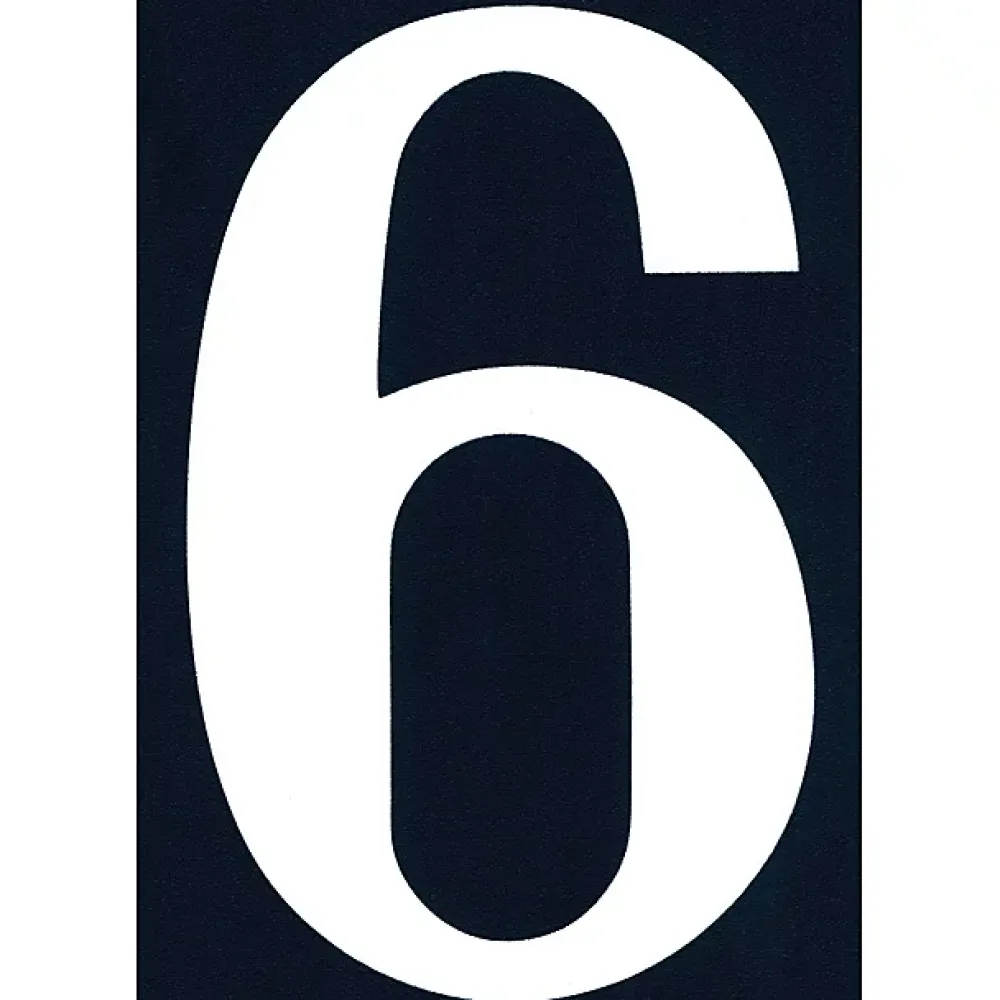 Chapuis N° de maison - marquage 6 - en PVC - couleur bleu et blanc - autocollant - hauteur 11 cm - NA06
