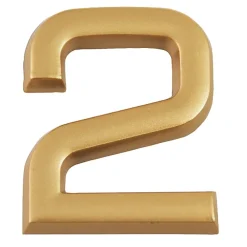 Chapuis N° de maison - marquage 2 - en PVC - couleur or - autocollant - hauteur 3,7 cm - LD3702